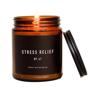 Stress Relief Candle Amber Jar