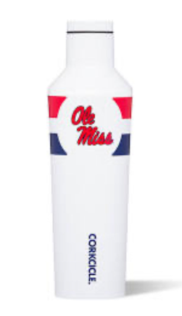 Corkcicle striped Ole Miss 16oz canteen