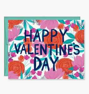 Floral Happy Valentine’s Day Card