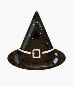 Witch Hat-Shaped Paper Plates