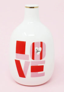 Love Ceramic Bud Vase