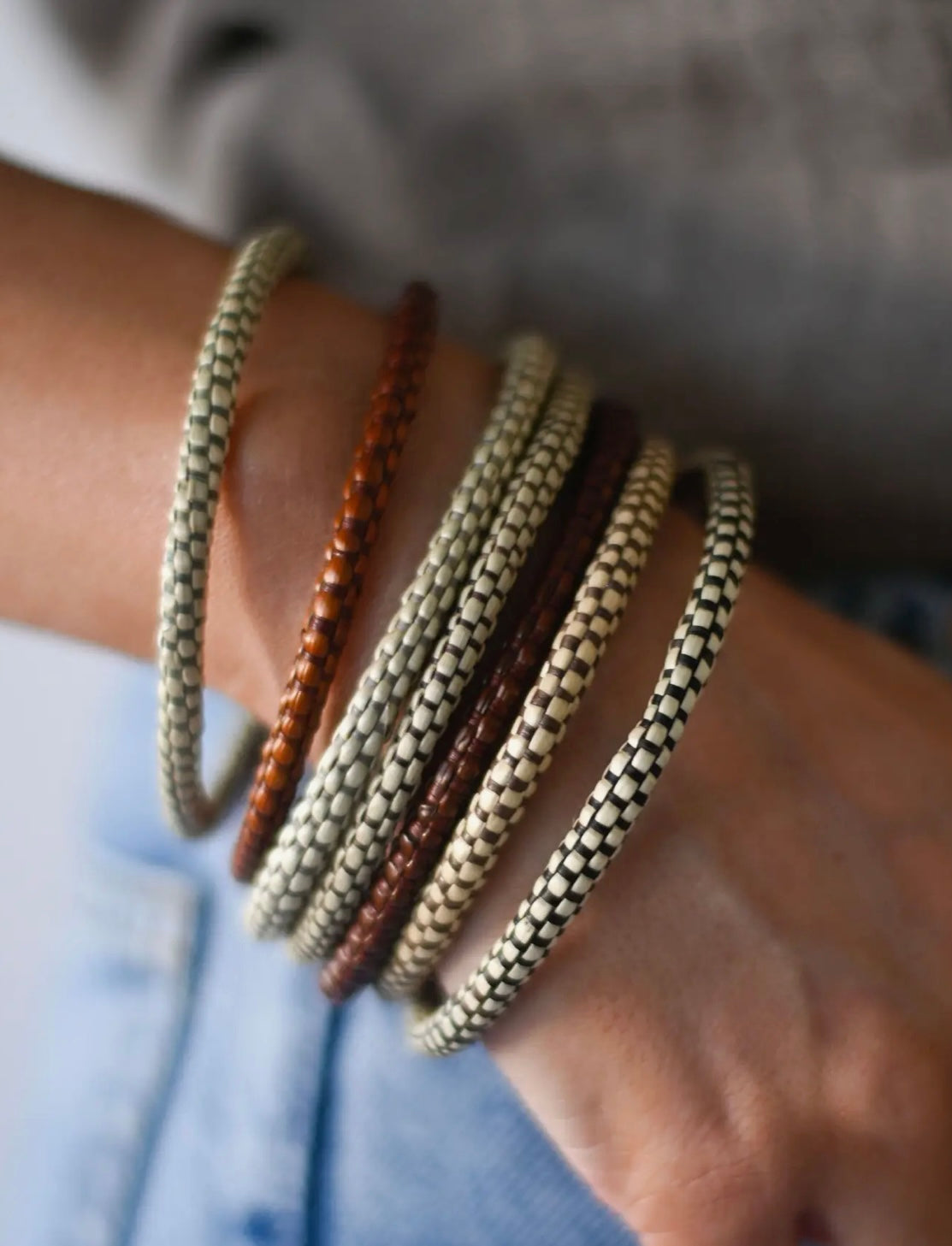Raffia Bangles—Terra