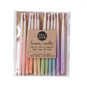 Assorted Ombré Short Birthday Candles (Set of 12)
