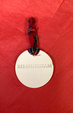Birmingham Round Clay Ornament