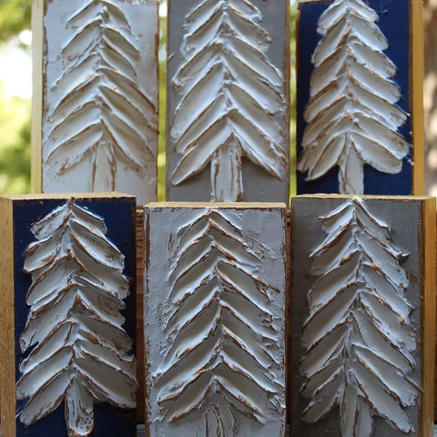 Slate Christmas Tree Wooden Block