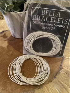 White Stainless Steel Bella Bracelets