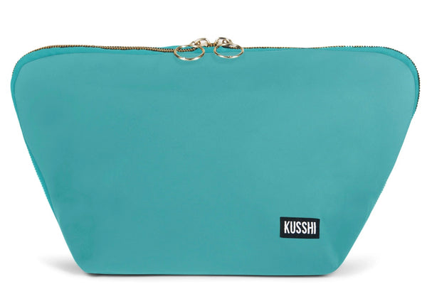 Kusshi Everyday Makeup Bag- Turquoise/Orange