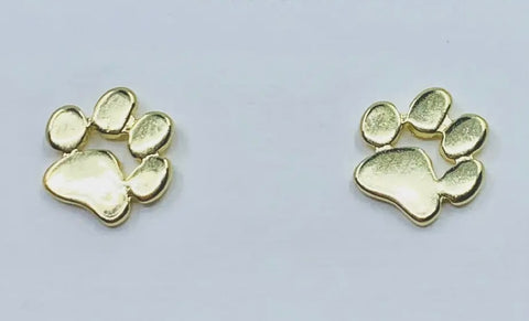 Gold Tiger Paw Earrings