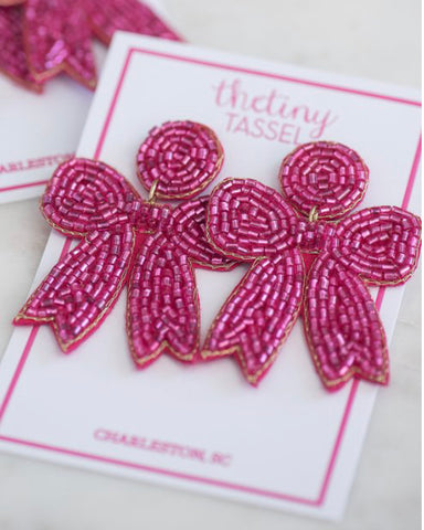 Pink glitter Earring in Pink