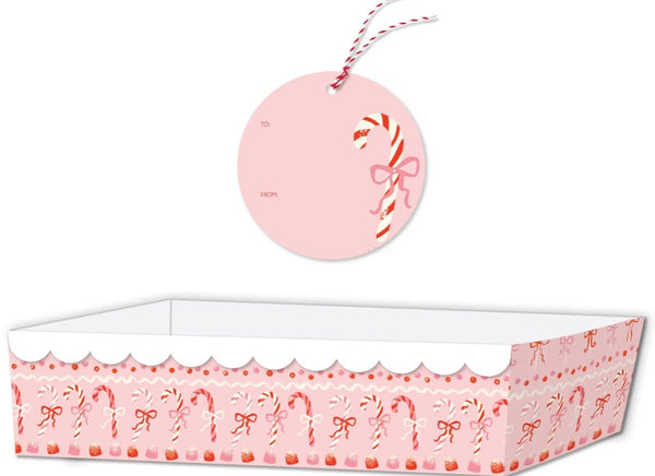 Pink Candy Canes Disposable Loaf Pans Set
