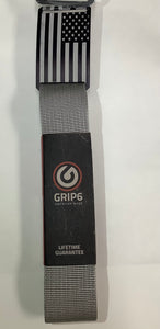 Grip6 Men’s USA Black Flag Belt (Light Gray Strap)