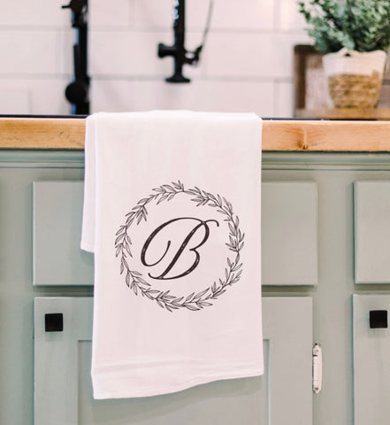 Monogram Tea Towel- Letter “B”