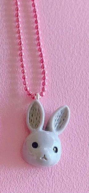 Pop Cutie Grey Bunny Necklace