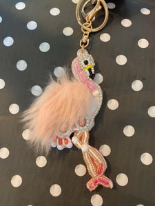 Flamingo keychain