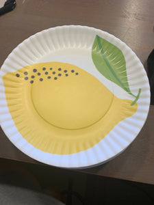 Lemon melamine dessert size plate