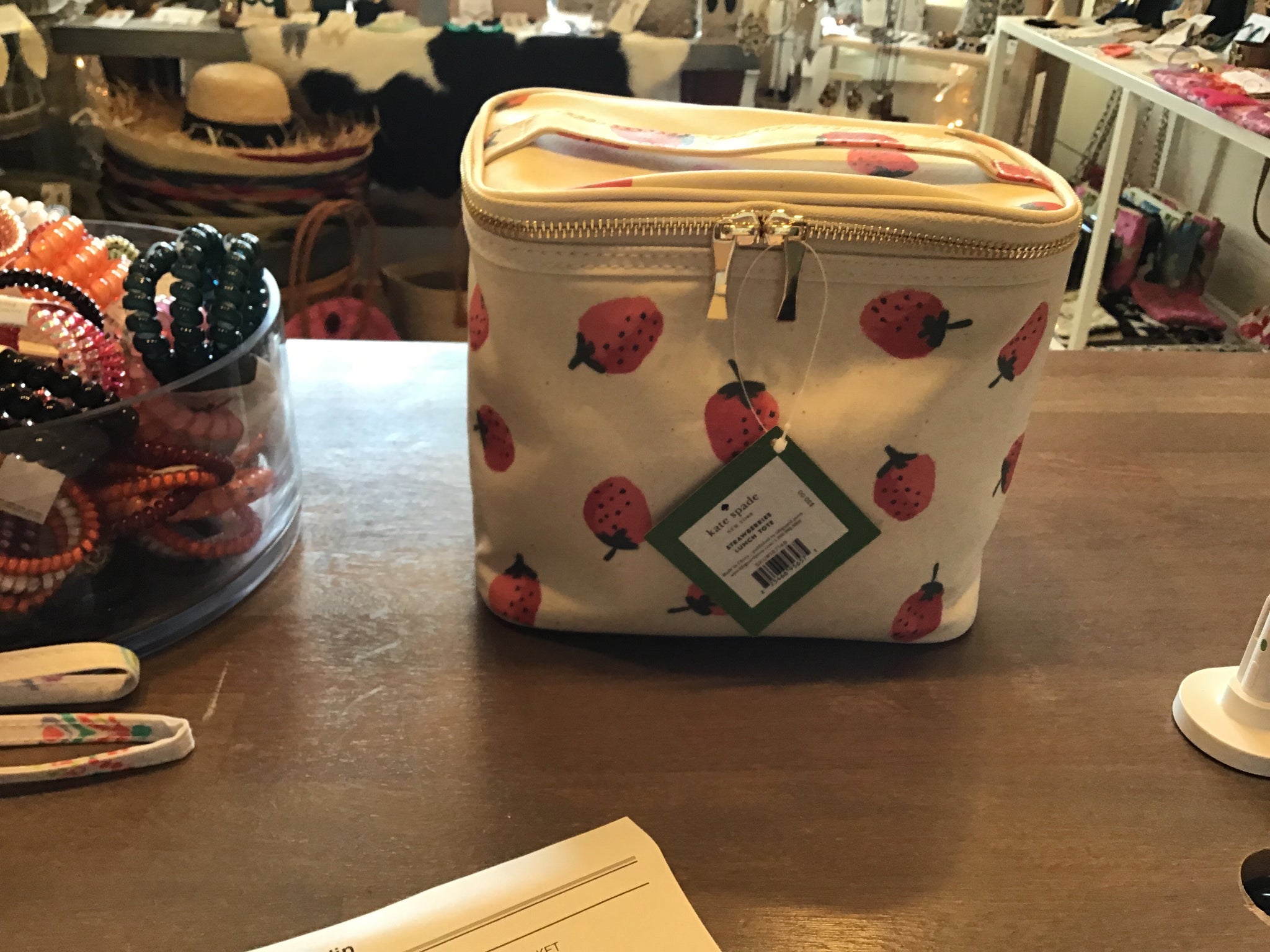 Kate spade strawberry lunch tote