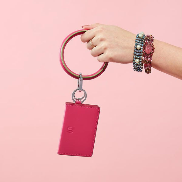 Oventure leather ID case- pink