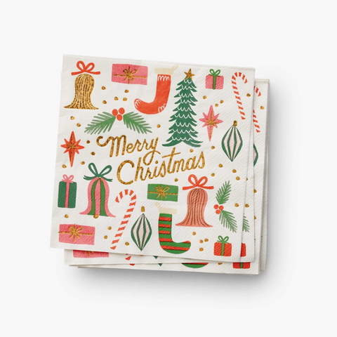 Rifle Paper Merry Christmas Cocktail Napkins