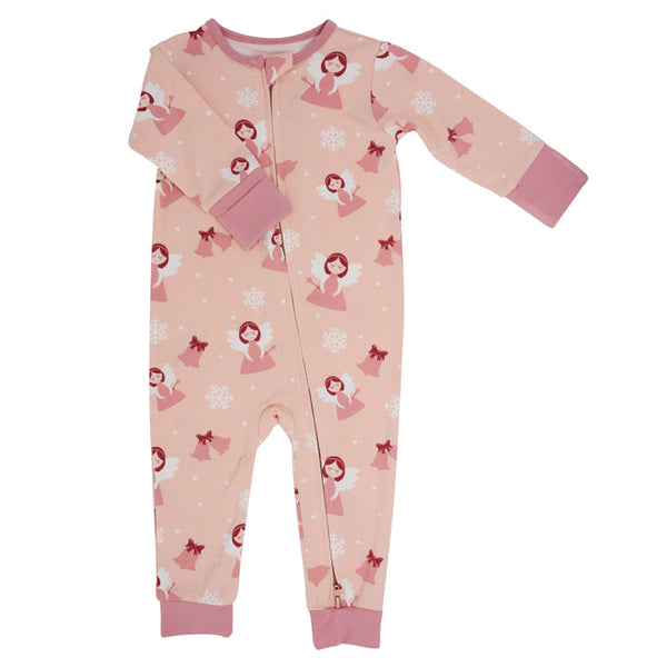 6-12 Mo Mommy's Angel Zipper Romper