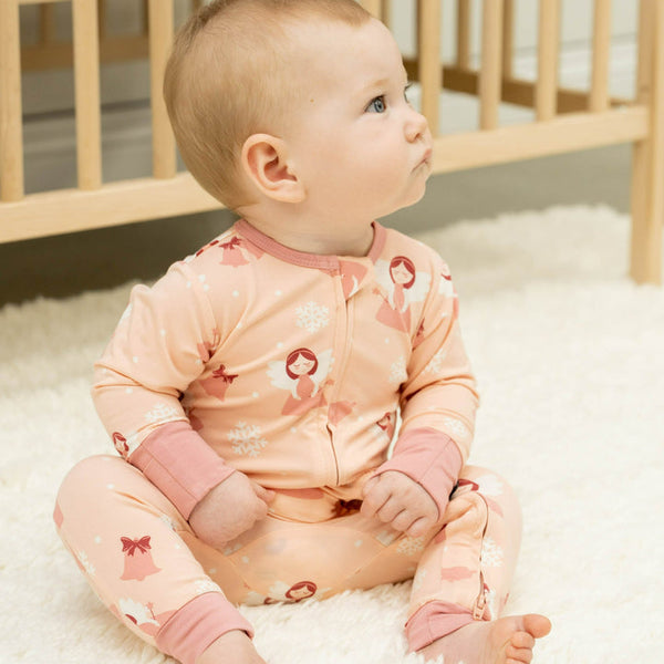 6-12 Mo Mommy's Angel Zipper Romper